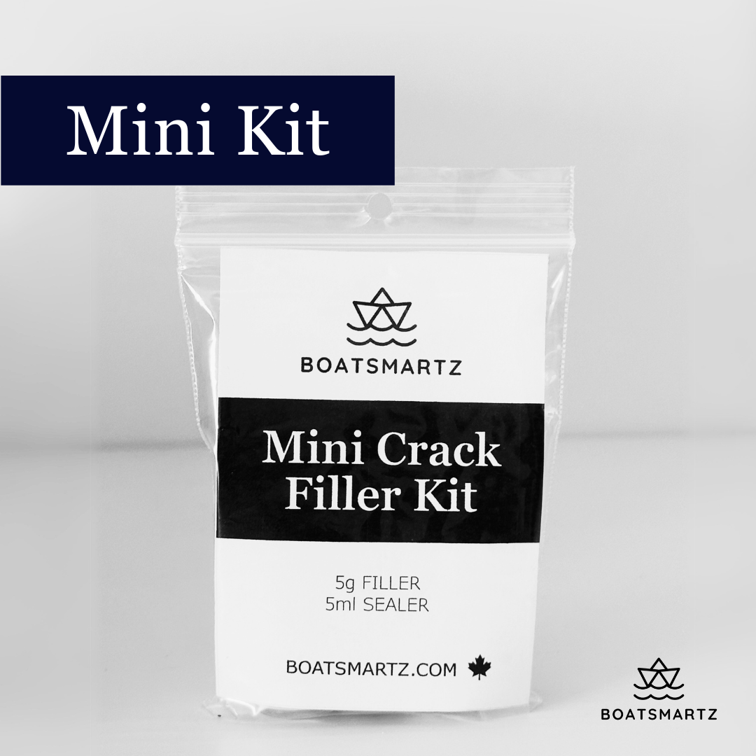 Boatsmartz Mini Gel Coat Crack Repair Kit for 2-3 hairline cracks - DIY gelcoat crack repair on fiberglass boat