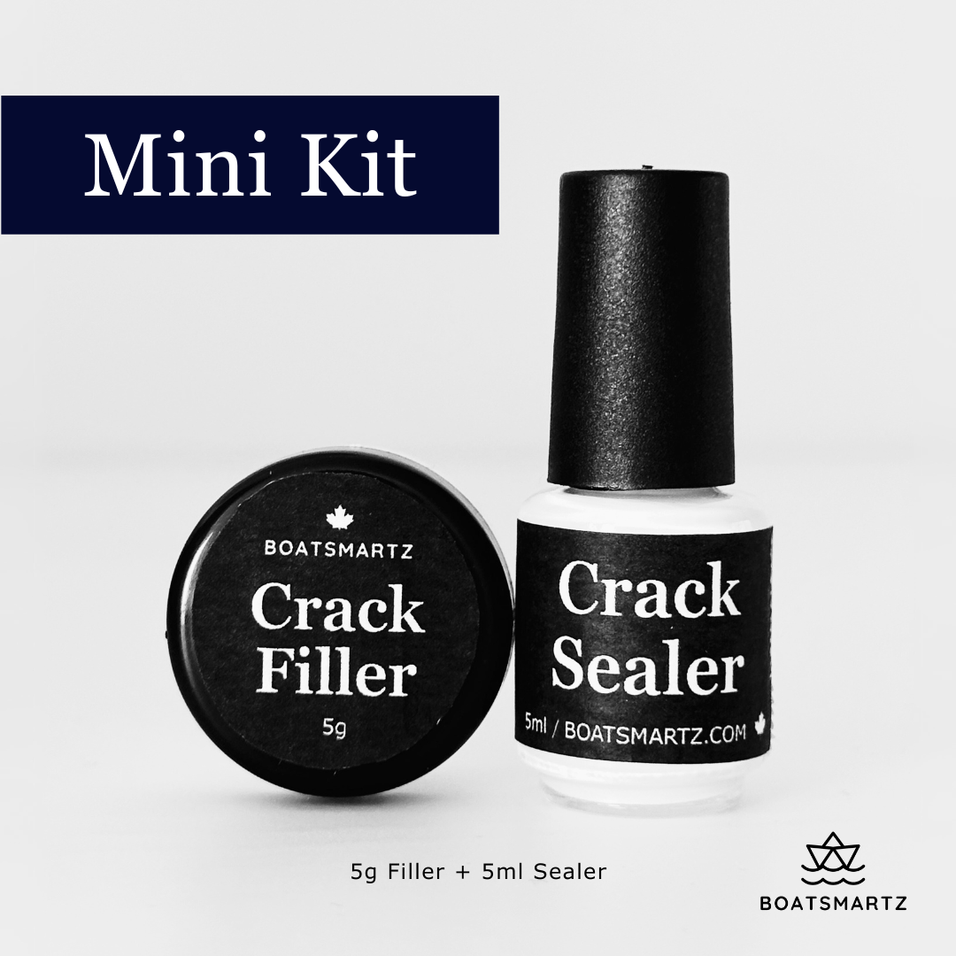 Boatsmartz Mini Gel Coat Crack Filler and Sealer Kit for 2-3 hairline cracks - how to fix hairline cracks in gelcoat